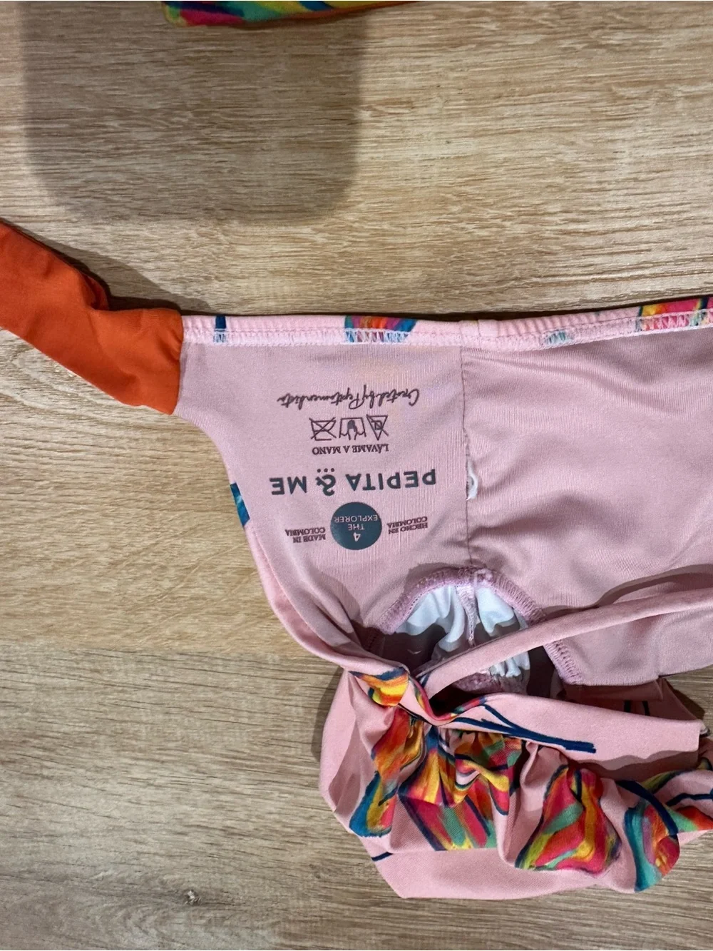 Pepita & Me Girls Floral Puff-Sleeve Bikini Set - Pink & Yellow size 4